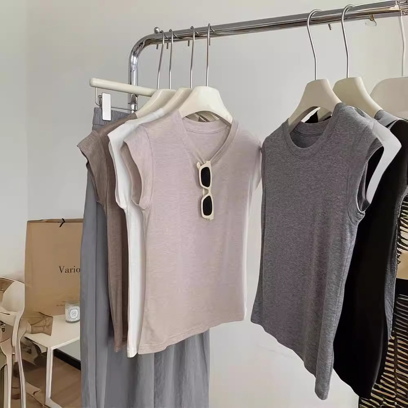 Shopping Mall Withdraws ~ Tail Goods Clearance Flying Sleeve Cotton T-shirt Women's Summer Short Sleeve Slimming Joker Shoulder Short Top Shopping Mall Withdraws ~ Tail Goods Clearance Flying Sleeve Cotton T-shirt Women's Summer Short Sleeve Slimming Joker Shoulder Short Top