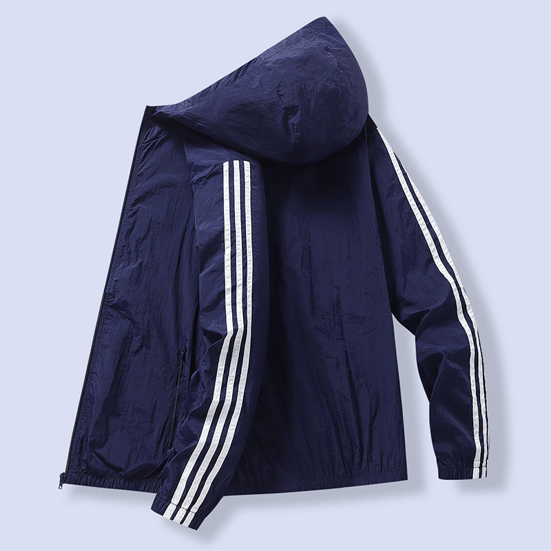 2024 moda nueva chaqueta de protección solar para hombres abrigo delgado de verano deportivo al aire libre transpirable anti-UV ropa de piel image 2
