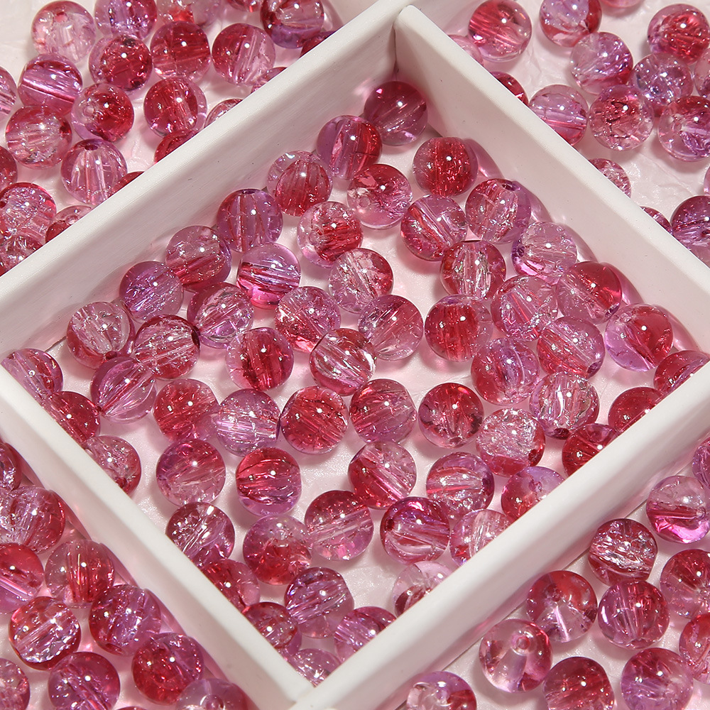 10 ミリメートル [ビッグフィッシュベゴニア] アイスクラック爆発ビーズガラスビーズ手作り diy ブレスレットビーズジュエリーアクセサリー素材