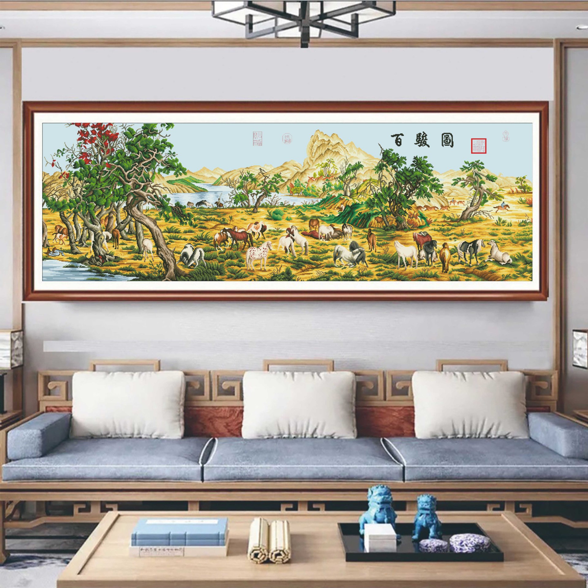 [Antigua tela de seda] Mona Lisa real bordado cruzado de 100 cuadros de nuevo estilo chino de alto nivel bordado cruzado grande image 3