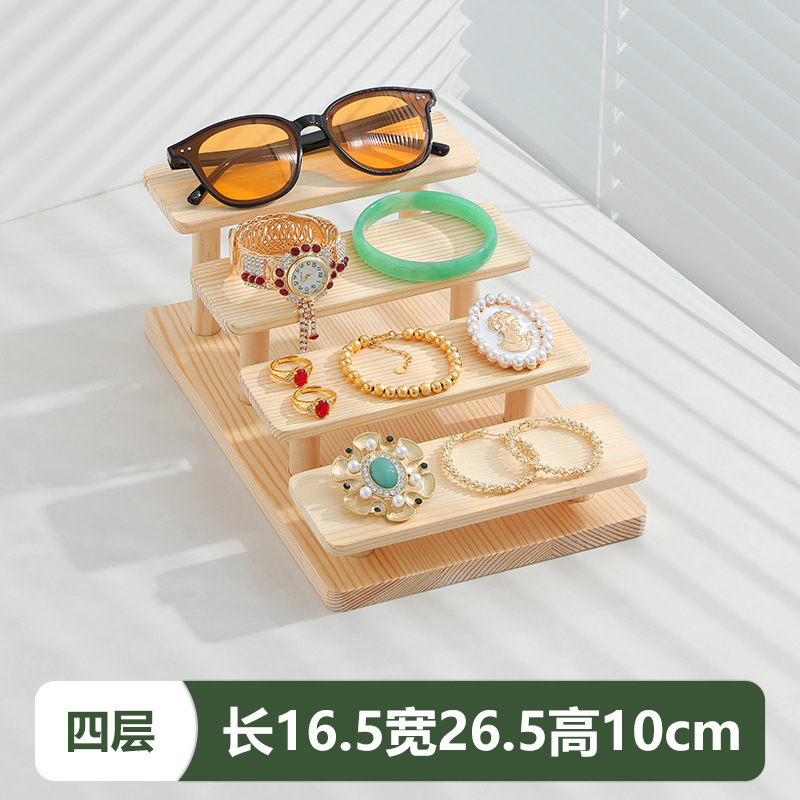 4단 [원목] 안경 진열대