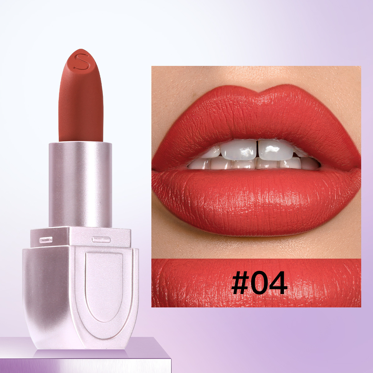 SAS Europa y los Estados Unidos transfronterizos impermeable impermeable impermeable taza humectante de goma fluorescente color natural semi-silicona lápiz labial
