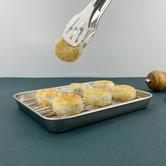 不鏽鋼日式方盤腸粉蒸盤涼皮盤廚房烤肉盤消毒盤瀝水盤烘培濾油盤