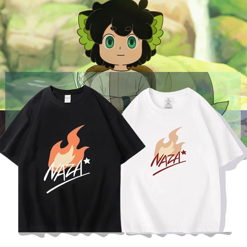 Luo Xiaohei Nezha Infinite T-Shirt Same Style Cos Pure Cotton Short-Sleeved War Movie Peripheral Men's and Women's Anime Mid-Sleeve Clothes