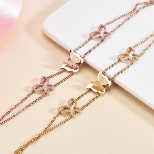  new niche design high-end butterfly bestie bracelet for girls on Valentine’s Day and birthday as a gift for girlfriend