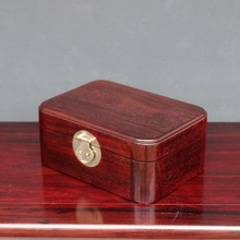 印度小叶紫檀木盒子收藏珠宝箱子独板红木檀香圆角单层首饰盒