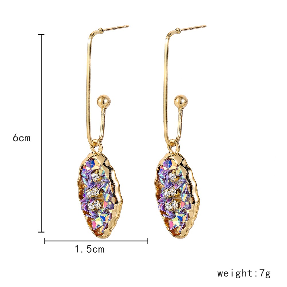 1 Pair Fashion Irregular Heart Shape Alloy Inlay Gravel Women's Drop Earrings display picture 3