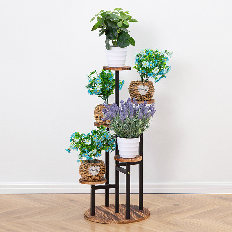 【Dropshipping】Creative Multi-Layer Living Room Iron Flower Stand Balcony Climbing Plant Stand Home Succulent Stand
