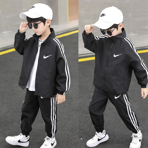 Children's clothing boys spring and autumn suits  new children's autumn clothing children's clothes baby sports handsome two-piece set trendy
