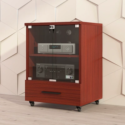Standard Version Amplifier Cabinet, Electric car big tripod - teak-color-second-layer-particle-board