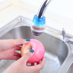 五層麦飯石蛇口フィルター家庭用水道水フィルターキッチン共通浄水器スパッタ防止ヘッド