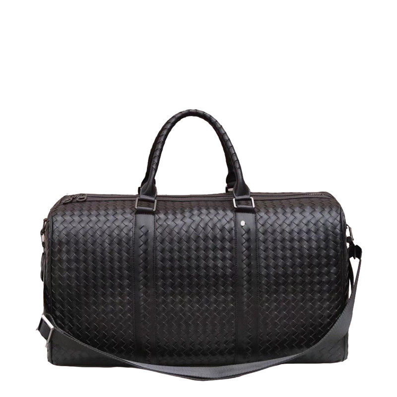 Kesiludi Genuine Leather Woven Men's Handbag, Men's Travel Bag, Women's Shoulder Crossbody Bag, Large Capacity Shopping Bag - Thumbnail 5