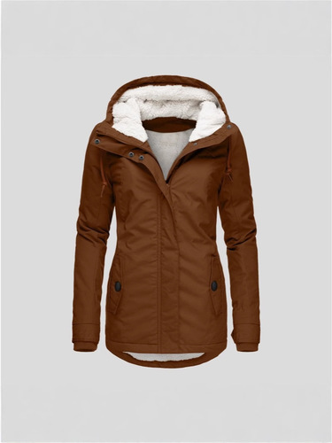 Women's Cotton Parka Western Autumn/Winter New Women's Coat Solid Color Medium Length Commuting Padded Jacket