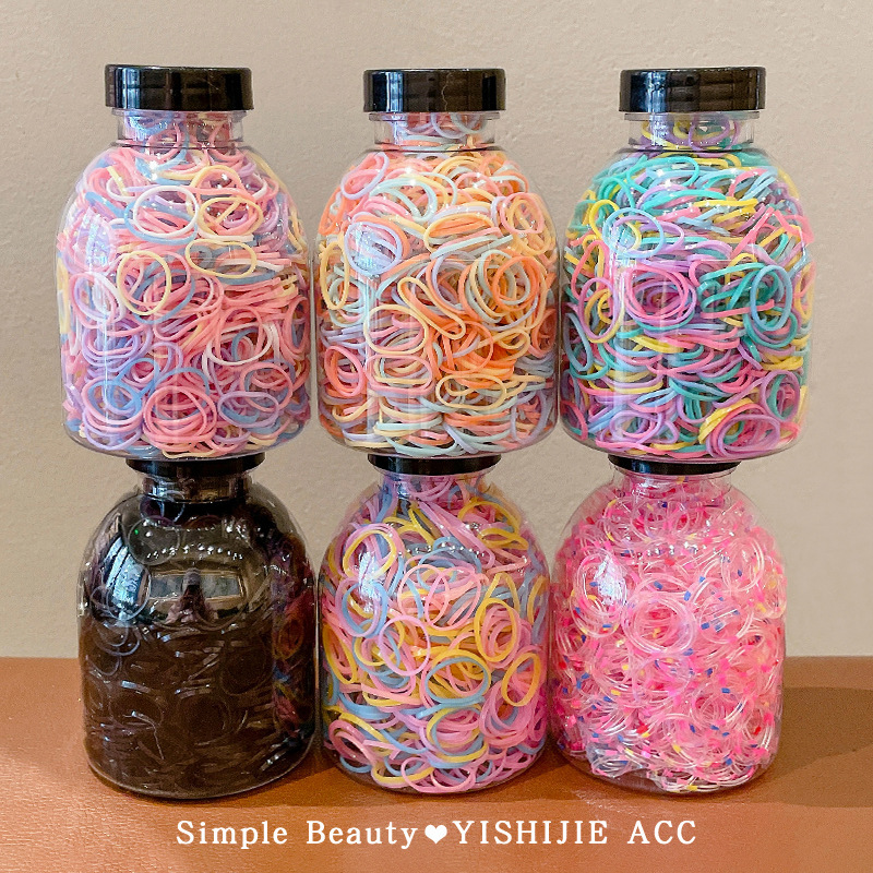 Canned Hair Band Color Hair Rope Children's Disposable Hair Rope Spring Handmade Rubber Band Hair Band Headwear for Women