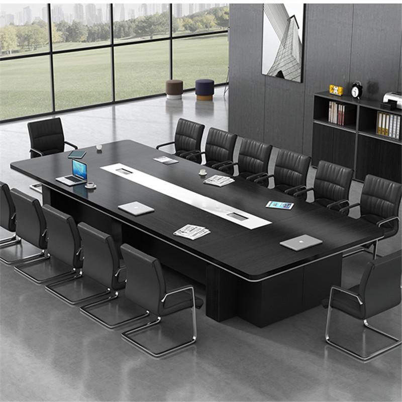 Mesa de conferencias grande y moderna, mesa larga para oficina, reuniones, capacitaciones o recepción, diseño minimalista