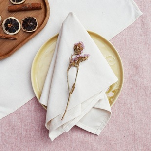 Napkin Cotton Linen Mouth Cloth Christmas Party High-end Hotel Wedding Table Decoration Western Food Mat Cross-border Manufacturers