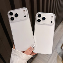 适用iPhone17air手机壳磨砂透明苹果16pro精孔PC硬壳不发黄保护套