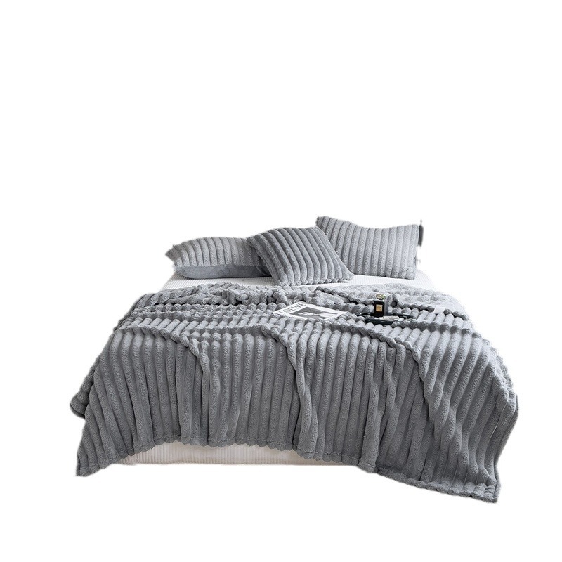 2023 nueva moda multifuncional conejo terciopelo manta conejo felpa leche terciopelo manta color sólido conejo terciopelo fábrica directa ventas