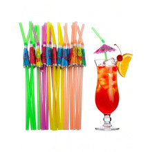 J 96667 Umbrella plastic cocktail straw �������Ɍ��������