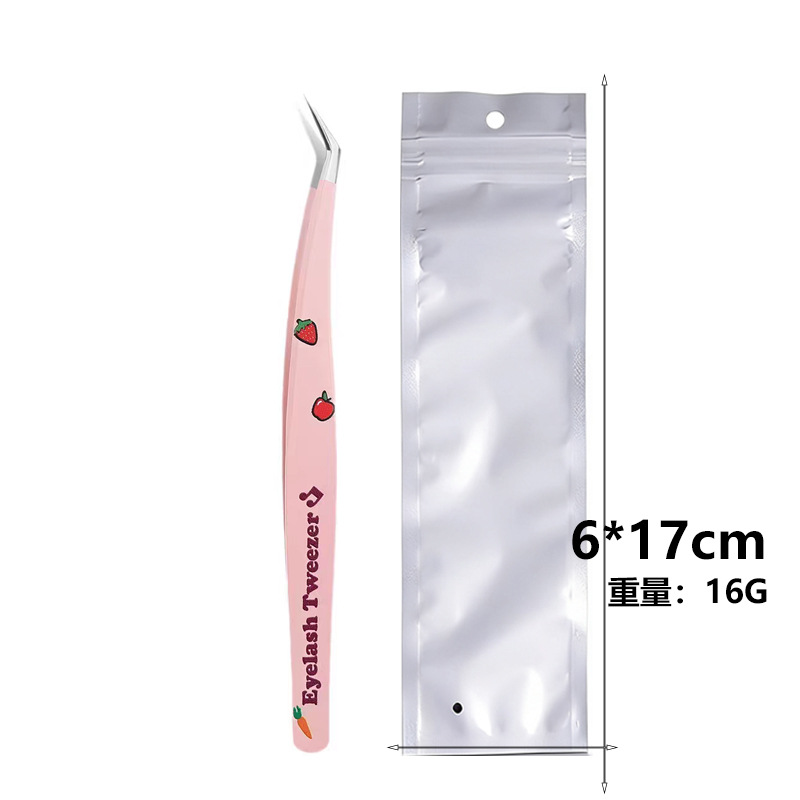 Gold Feather Clip-Pink + Pearlescent Bag