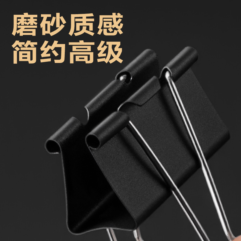 Delikie mate negro cola larga clip de boletos multi-especificaciones opcionales 8565Pro5 # clip ancho 19MM clip de cola de balboa