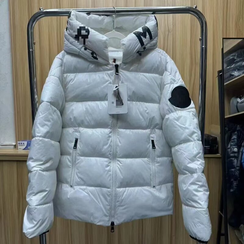 2025蒙冬季连帽修身短款棉服保暖情侣款重工艺正版字母帽子外套|undefined