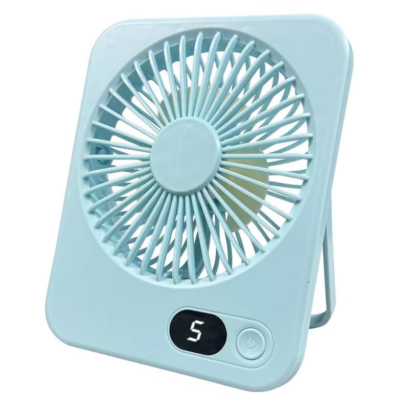 Transfronterizo nuevo ultra delgado pantalla digital de escritorio pequeño ventilador portátil USB plegable larga duración mini ventilador de pared al aire libre