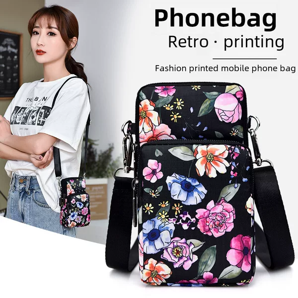 New Mobile Phone Bag Women's Mini Bag Shoulder Crossbody Bag Wrist Coin Purse Casual Sports Dancing Forearm Bag