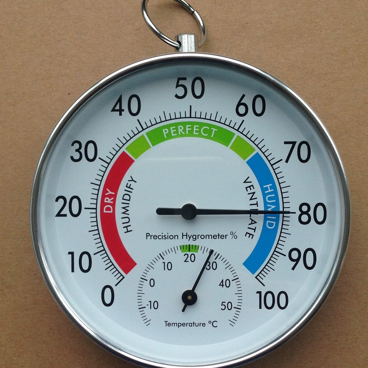 Диаметр 10 см — влажный термометр (цветная пластина английского языка)