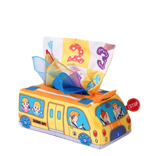 Jollybaby baby educational preschool education science and education baby tissue box 0-1 years old simulation tissue box toy