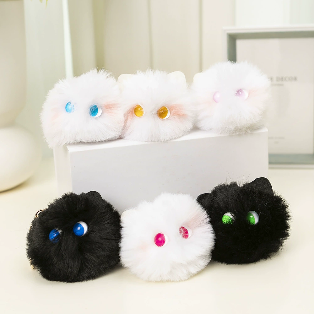 Румяна кошачий шар маленькая красная книжка с мультяшным плюшевым кулоном ручной работы брелок с котом подарок в виде сердца для девочек