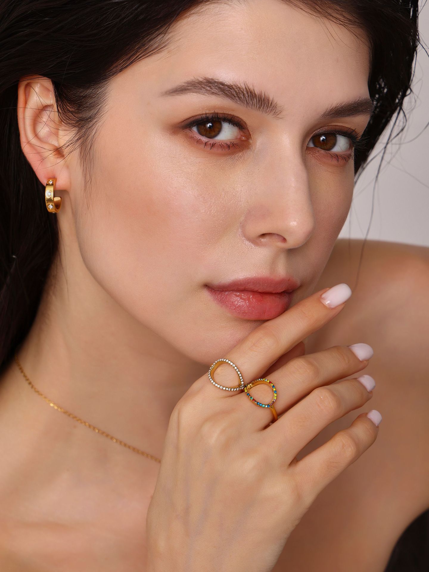 Verstelbare zirkonia ring voor dames rvs ring elegant design_voghion.com