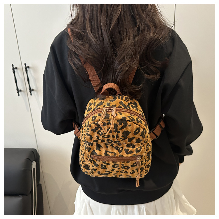 Women's Backpack Backpack Leopard Casual Women's Backpack Functional Backpack