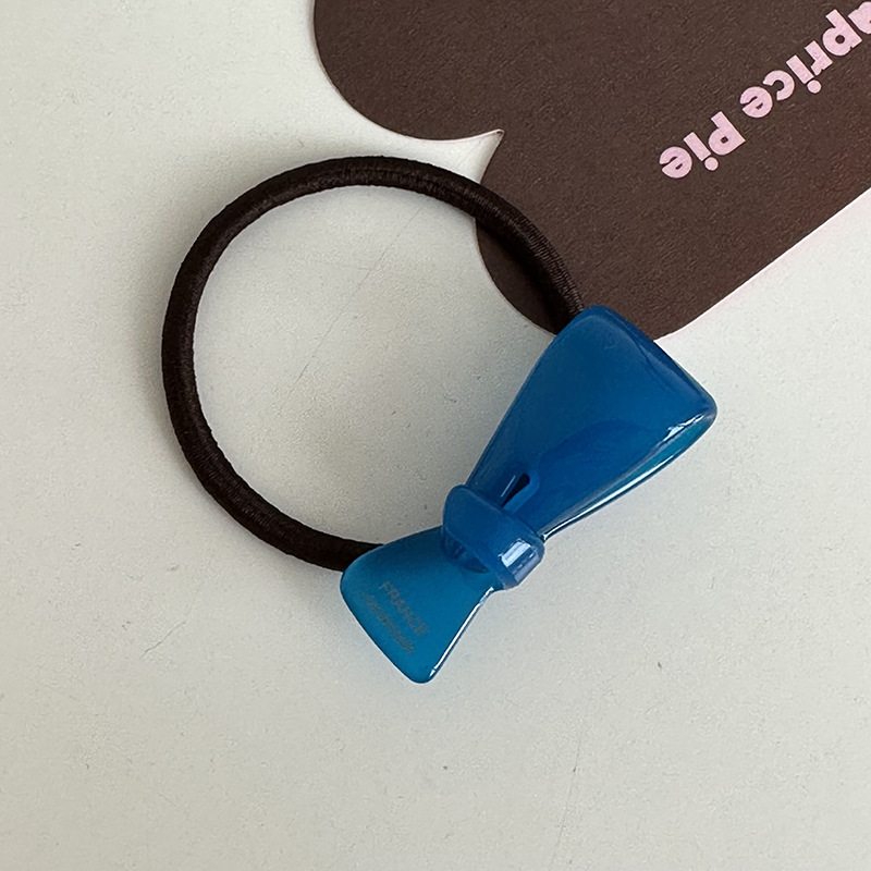 Corda per capelli con fiocco in acetato con texture gelatinosa semi-trasparente, elastico, colore fresco, elastico per capelli di base, accessori per capelli Nuovo_voghion.com