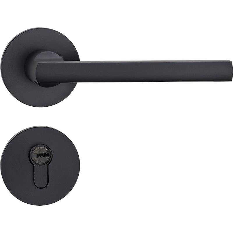 Ingeniería cerradura de la puerta interior dormitorio americano negro baño de madera maciza manija de la puerta del hogar mudo cerradura de la puerta