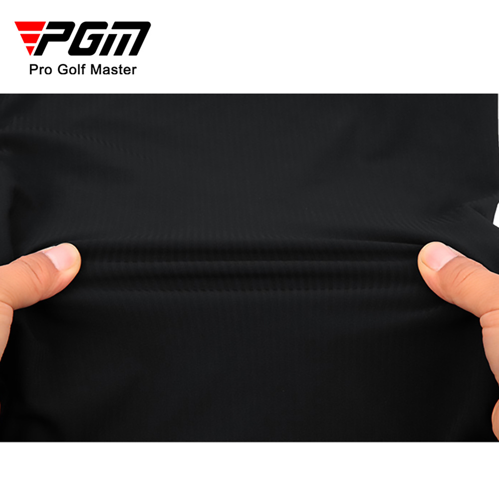 Quần short golf nam PGM vải co giãn cao thoáng khí — Quần short nam màu trơn KUZ077 màu đen, Quần short nam màu trơn KUZ077 màu xanh nước ngoài
