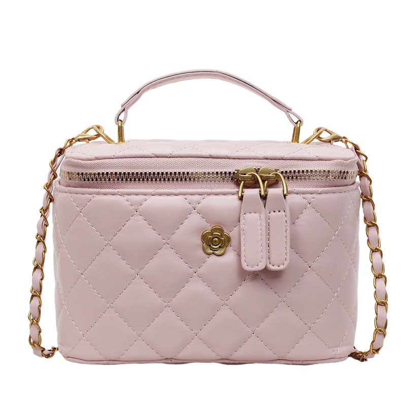 Bolso de cubo popular de este año 2025 nuevo bolso de cadena pequeño bolso de hombro fragante bolso de mensajero de hilo bordado de diamantes mujer