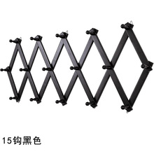 木质伸缩挂钩门后衣帽架菱形伸缩衣架墙壁挂钩杂物收纳架壁挂架