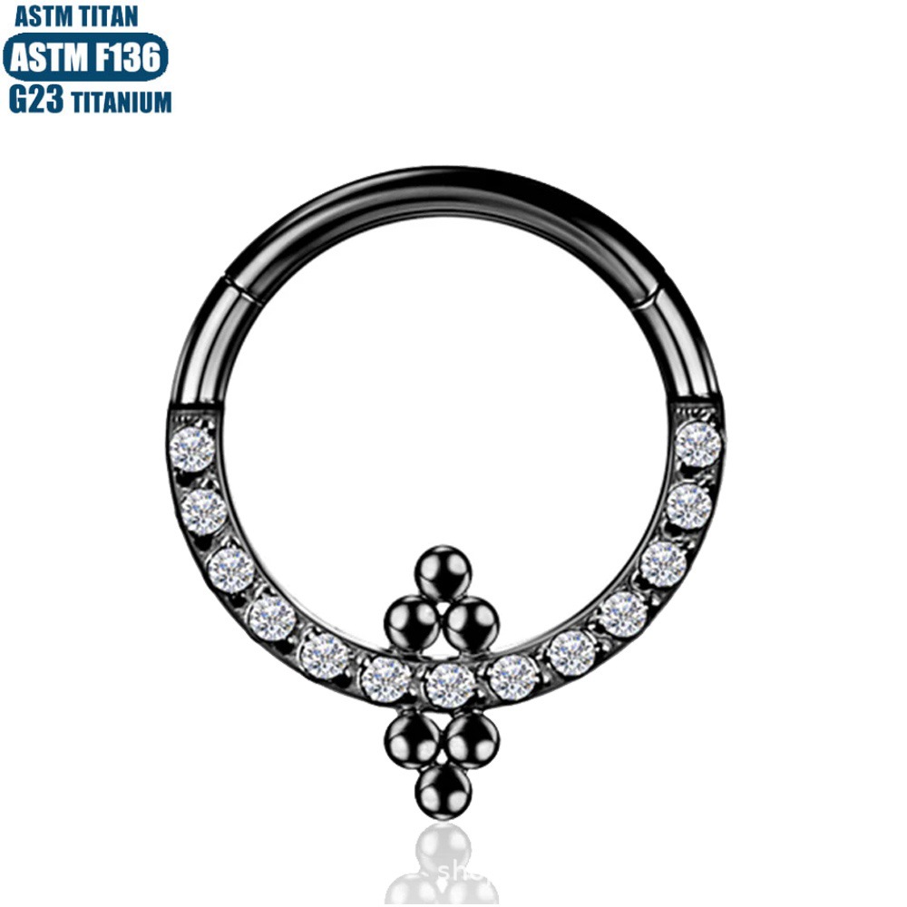 Silver pointed spike labret stud material detail