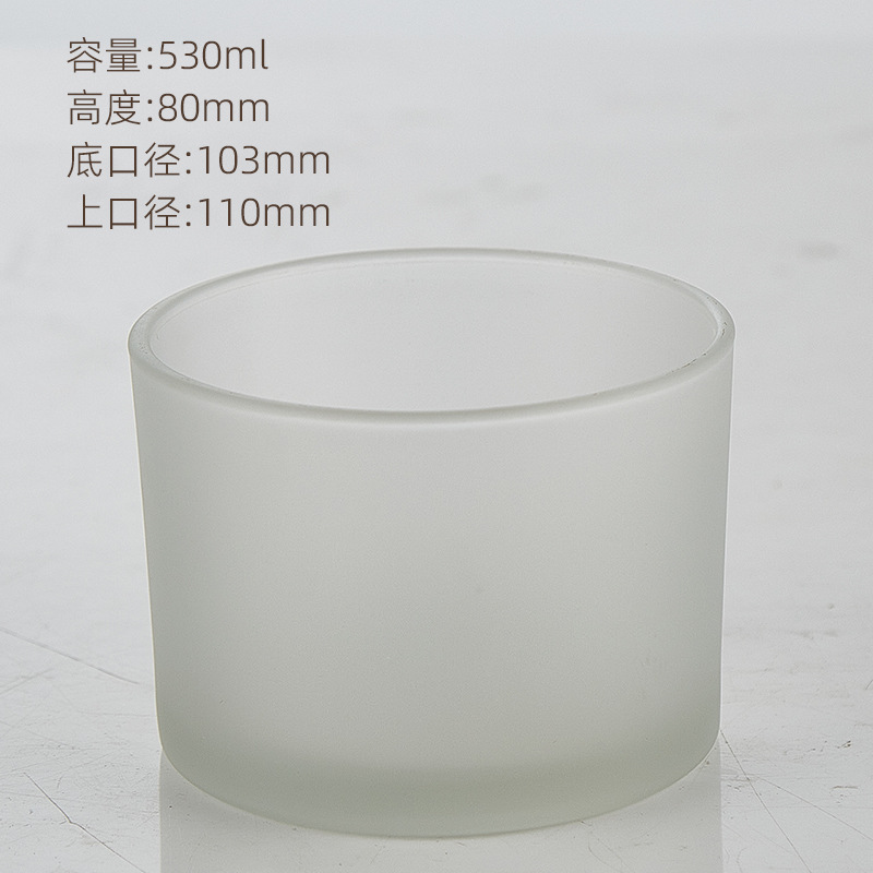 Vidrio de arena esmaltada taza de cera de banano taza vacía diy vela casera recipiente de vidrio dormitorio simple candelabro