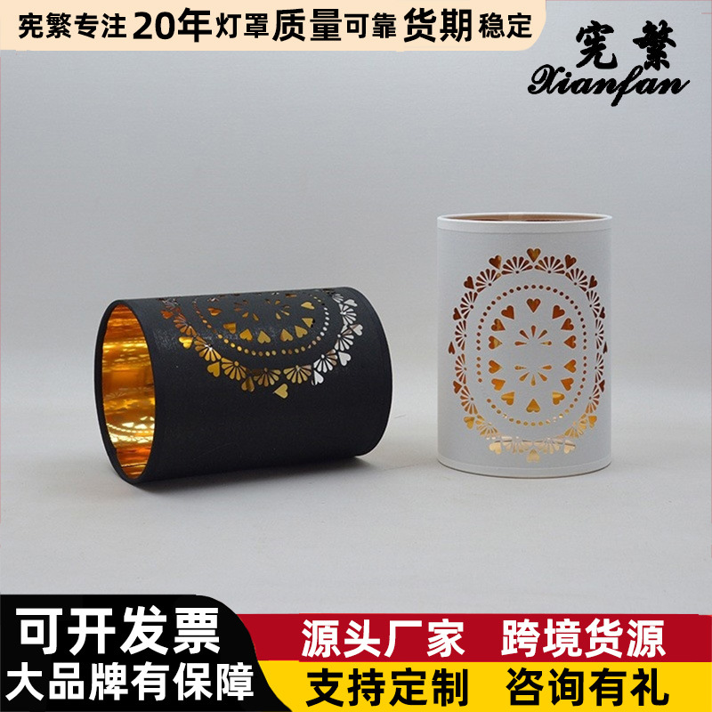 [Xianfan] nueva lámpara de mesa redonda lámpara de pared sombra retro hueco grande flor romana dormitorio sala de estar Decoración
