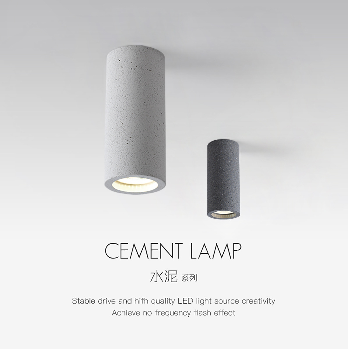 Cement Downlight Surface Mounted Light Led Ceiling Light Minimalist Industrial Style No Main Light Lighting Living Room Corridor Aisle Light