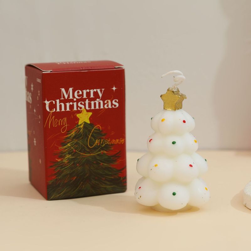クリスマスツリーアロマキャンドル雰囲気お土産ギフト手作りシミュレーションクリスマスキャンドル無煙ワックス香キャンドル|undefined