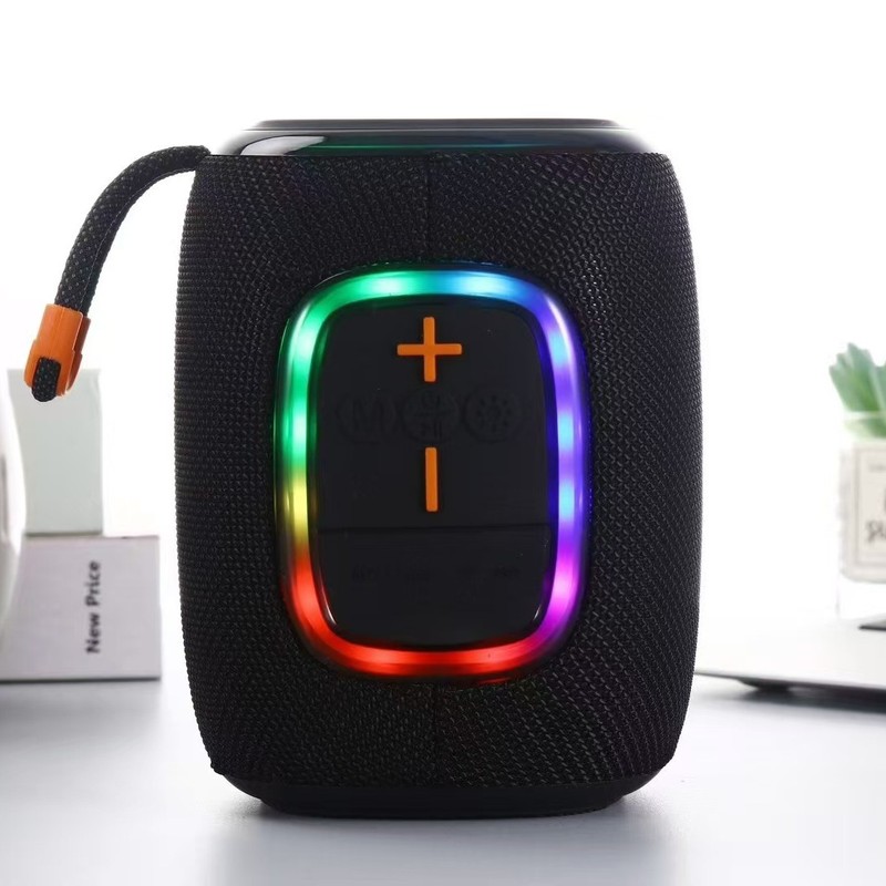 新しい W22 ポータブル Bluetooth スピーカーポータブル屋外サブウーファー RGB ライトサークルカードポータブルギフトスピーカー|undefined