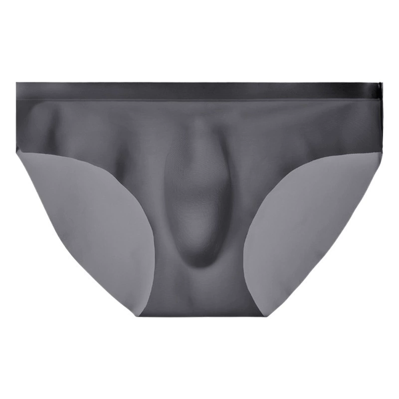 Мужские бесшовные трусы из ледяного шелка, мужские брюки, летние шорты, прозрачные ультратонкие дышащие быстросохнущие трусы с перфорацией на заказ