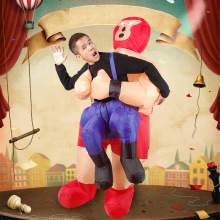 充气道具服装背人衣服行走卡通摔跤手人偶服装钱正昊同款行走装