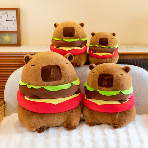 Capibara Burger Sandwich Capibara Burger Capybara Plush Toy Cute Plush Toy Birthday Gift for Boys and Girls Plush Doll