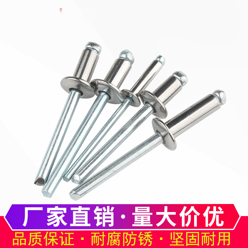 304不锈钢拉铆钉抽芯铆钉5mm装潢钉圆头抽心柳钉拉卯钉M3/M3.2/M4