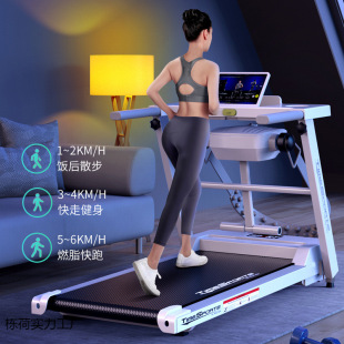 Treadmill Household Model Small Walking Indoor Courtyard Foldable Shock-Absorbing Silent Mini Men's and Women's Smart Electric