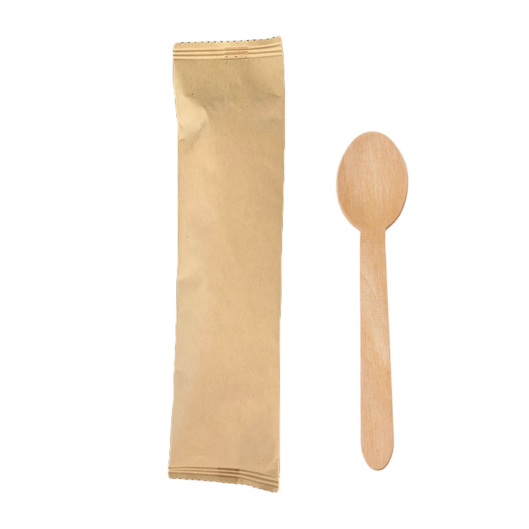 160 Juego de vajilla desechable de comida occidental degradable Juego de servilletas de madera con cuchillo, tenedor y cuchara Vajilla para llevar